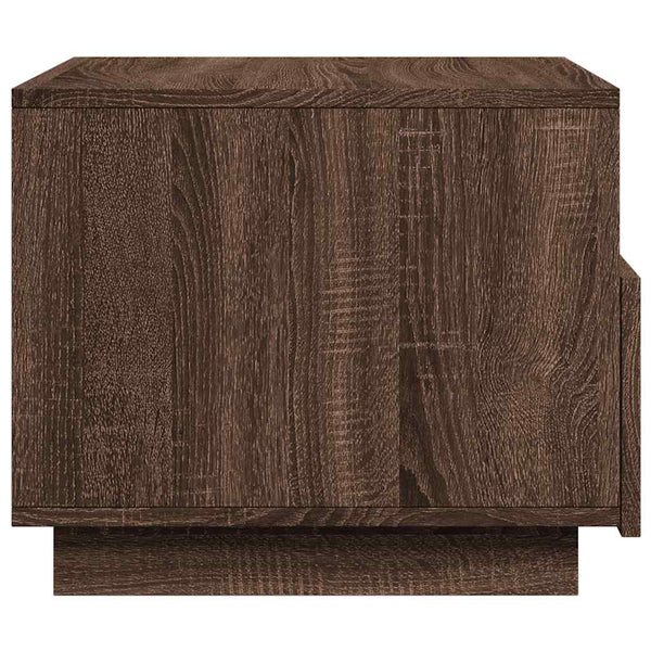 Couchtisch mit LED Braun Eichenoptik 50x49x40 cm