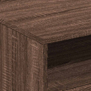 Couchtisch mit LED Braun Eichenoptik 50x49x40 cm