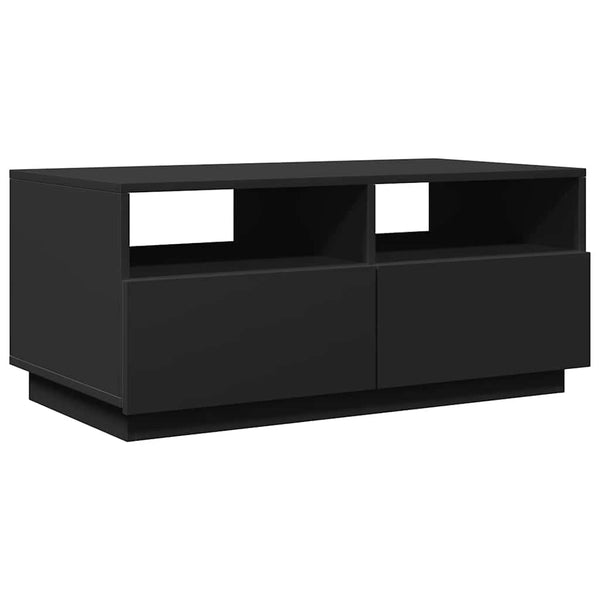 Couchtisch mit LED Schwarz 90x49x40 cm