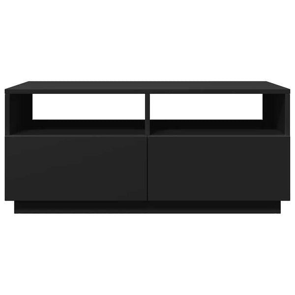 Couchtisch mit LED Schwarz 90x49x40 cm
