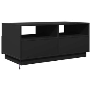 Couchtisch mit LED Schwarz 90x49x40 cm