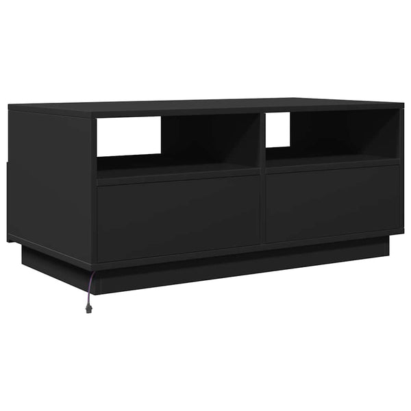 Couchtisch mit LED Schwarz 90x49x40 cm