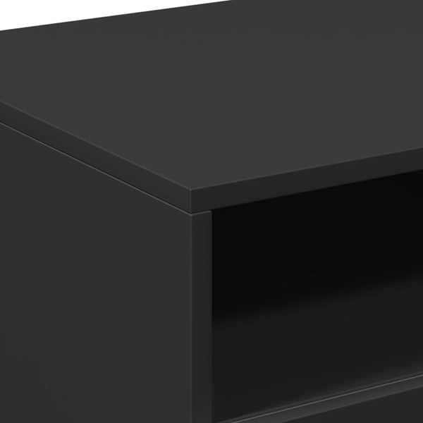 Couchtisch mit LED Schwarz 90x49x40 cm