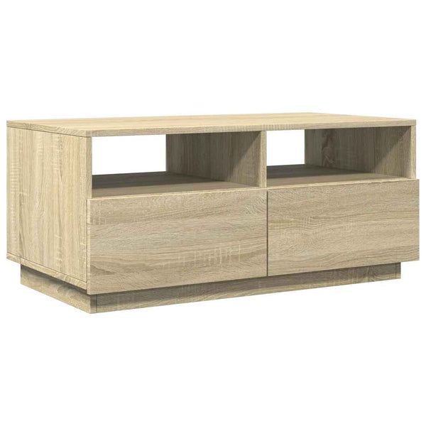 Couchtisch Sonoma Eiche mit LED 90x49 cm