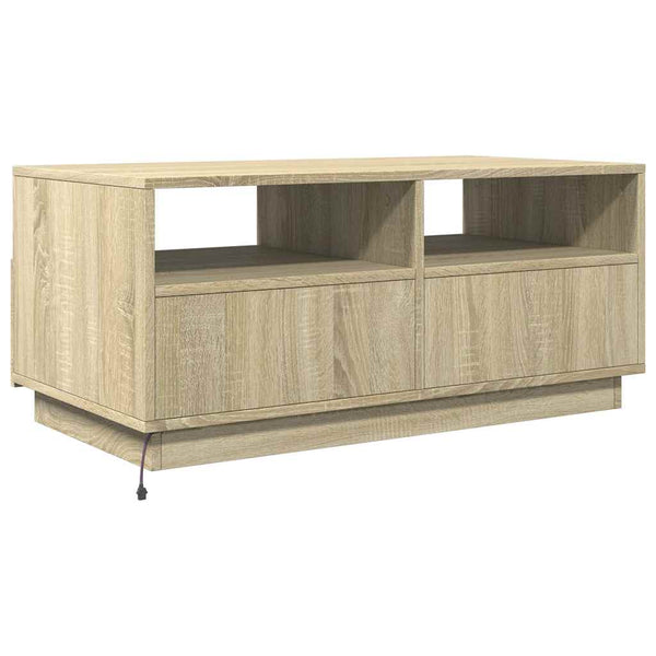 Couchtisch Sonoma Eiche mit LED 90x49 cm