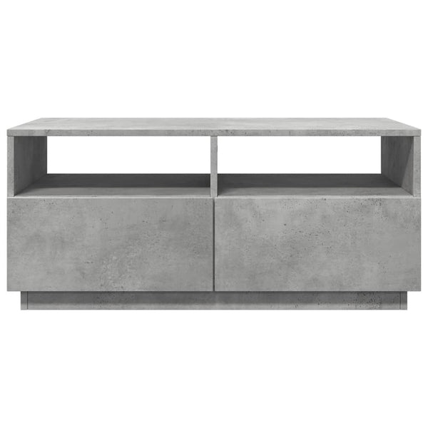 LED Couchtisch Betongrau 90x49 cm