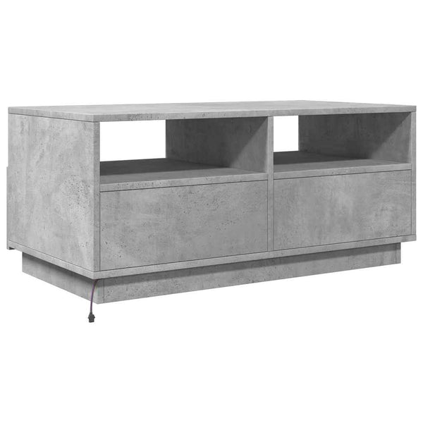 LED Couchtisch Betongrau 90x49 cm