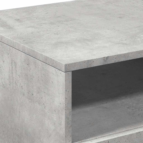 LED Couchtisch Betongrau 90x49 cm