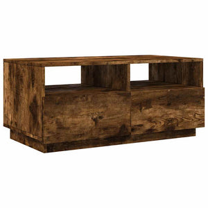 LED Couchtisch Räuchereiche 90x49 cm