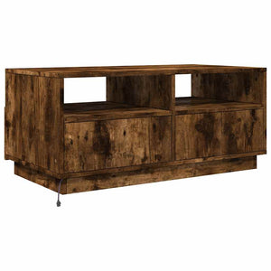 LED Couchtisch Räuchereiche 90x49 cm