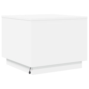 Couchtisch mit LED Weiß 50x50 cm