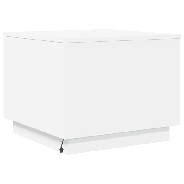 Couchtisch mit LED Weiß 50x50 cm