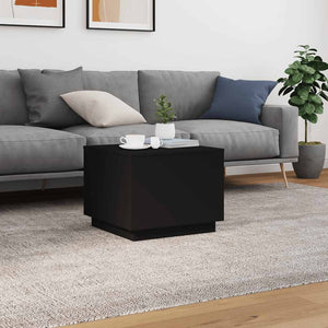 LED Couchtisch Schwarz 50x50 cm