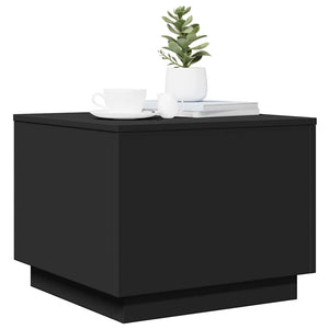 LED Couchtisch Schwarz 50x50 cm
