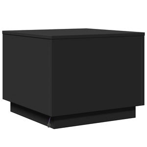 LED Couchtisch Schwarz 50x50 cm