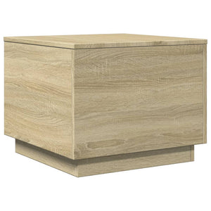 LED Couchtisch Sonoma Eiche 50x50 cm