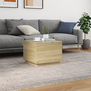LED Couchtisch Sonoma Eiche 50x50 cm