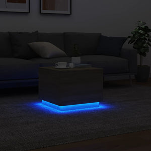 LED Couchtisch Sonoma Eiche 50x50 cm