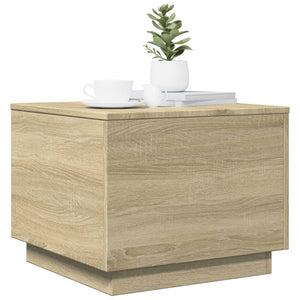 LED Couchtisch Sonoma Eiche 50x50 cm