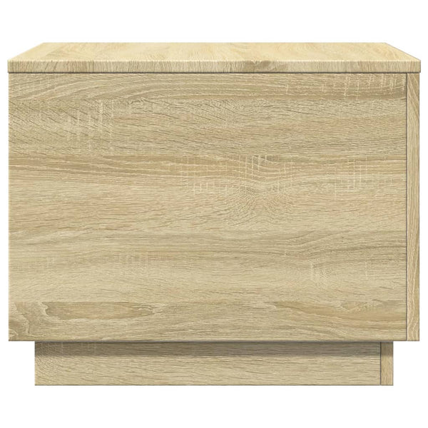 LED Couchtisch Sonoma Eiche 50x50 cm