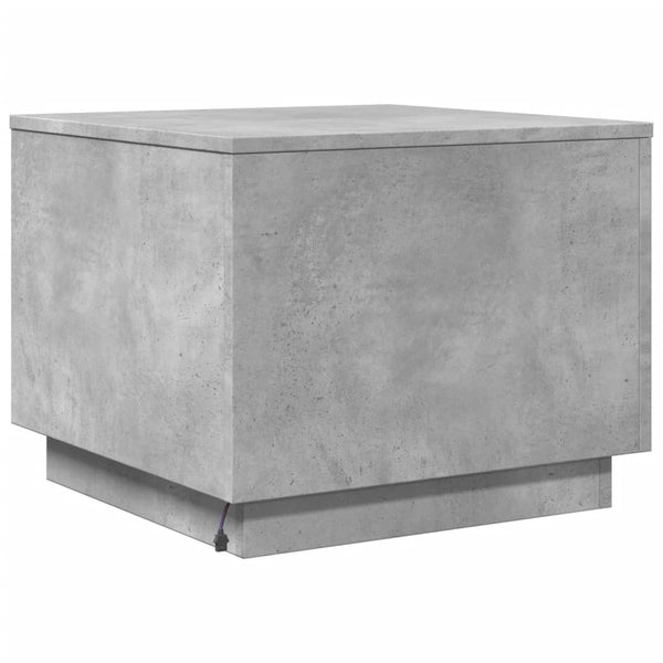 LED Couchtisch Betongrau 50x50 cm