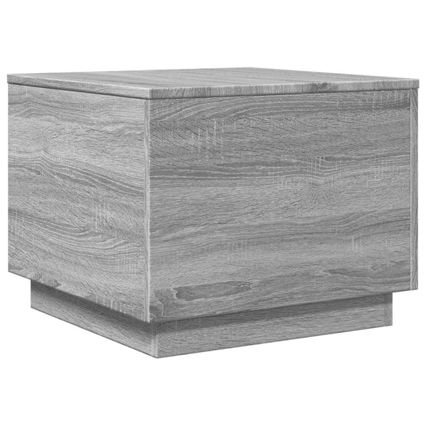 LED Couchtisch Grau Sonoma 50x50 cm