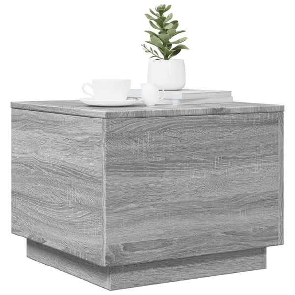 LED Couchtisch Grau Sonoma 50x50 cm