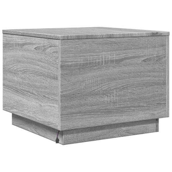 LED Couchtisch Grau Sonoma 50x50 cm
