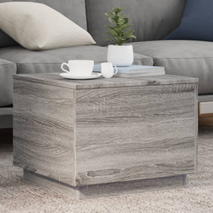 LED Couchtisch Grau Sonoma 50x50 cm