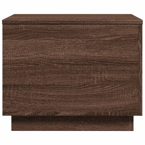 Couchtisch mit LED Braun Eichen-Optik 50x50 cm