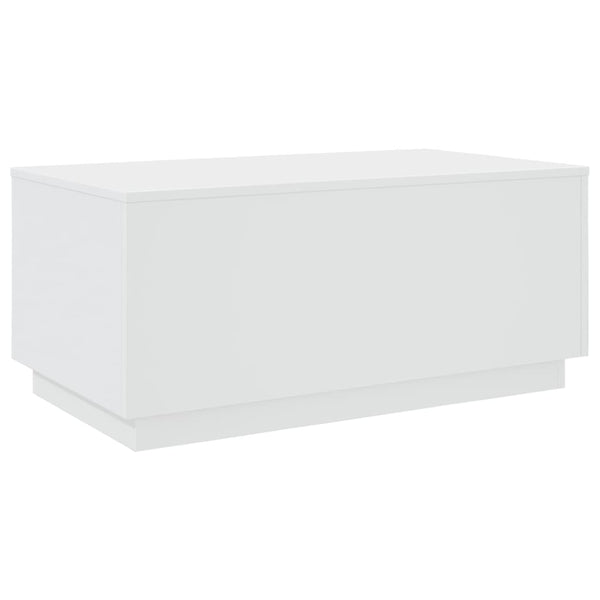 Couchtisch Weiß LED 90x50 cm
