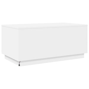 Couchtisch Weiß LED 90x50 cm