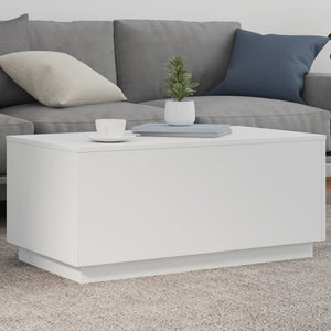 Couchtisch Weiß LED 90x50 cm