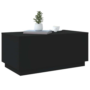 Couchtisch mit LED Schwarz 90x50 cm
