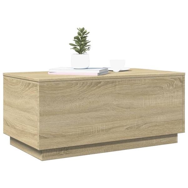 LED Couchtisch Sonoma Eiche 90x50 cm