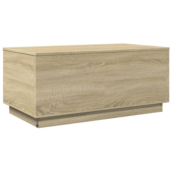 LED Couchtisch Sonoma Eiche 90x50 cm