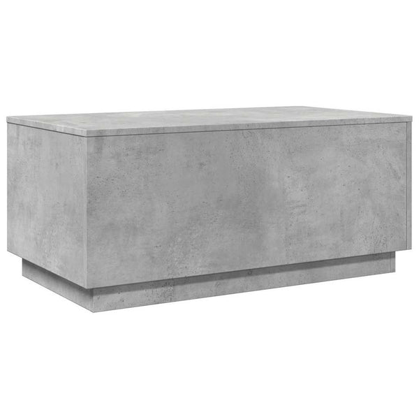 LED Couchtisch Betongrau 90x50 cm