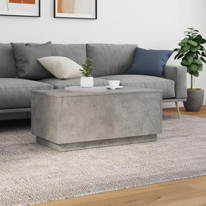 LED Couchtisch Betongrau 90x50 cm