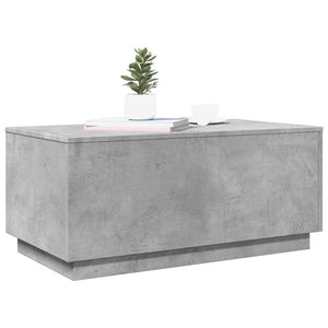 LED Couchtisch Betongrau 90x50 cm