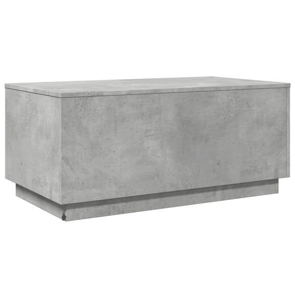 LED Couchtisch Betongrau 90x50 cm