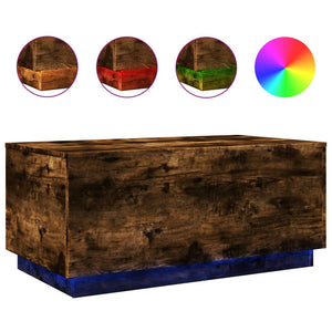 Couchtisch Räuchereiche mit LED 90x50 cm