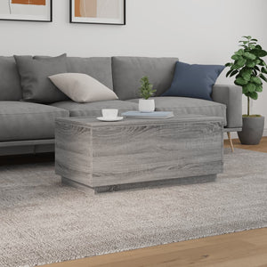 LED Couchtisch Grau Sonoma 90x50 cm