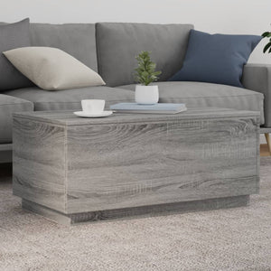LED Couchtisch Grau Sonoma 90x50 cm