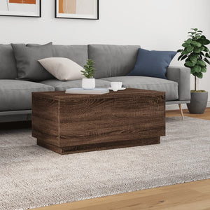 Couchtisch mit LED Braun Eichen-Optik 90x50 cm