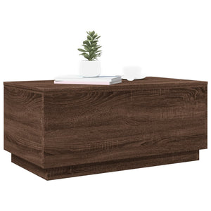 Couchtisch mit LED Braun Eichen-Optik 90x50 cm