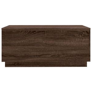 Couchtisch mit LED Braun Eichen-Optik 90x50 cm