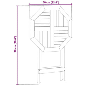 Klappbarer Gartentisch Akazie Ø60cm