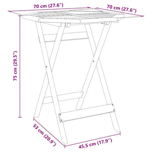 Klappbarer Gartentisch Akazie Ø70cm