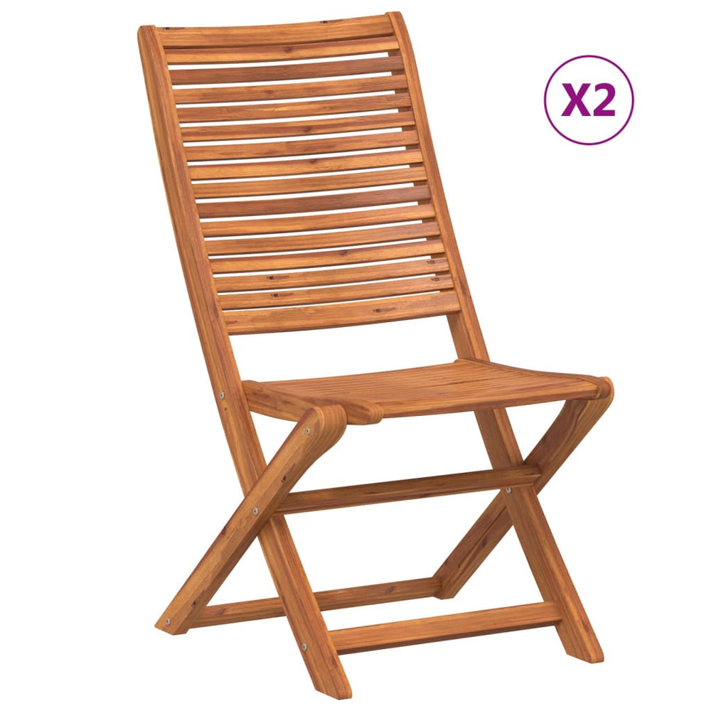 Klappbare Gartenstühle 2er Set Akazie