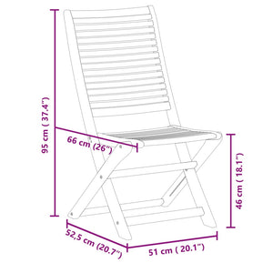 Klappbare Gartenstühle 2er Set Akazie